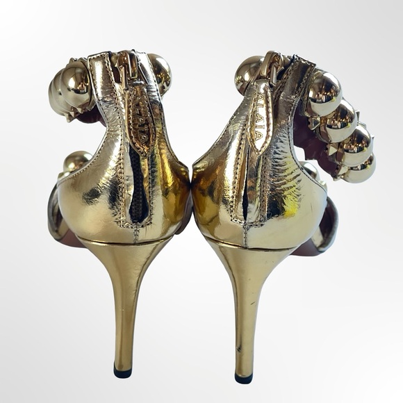 ALAIA La Bombe Elegant Gold Women's Heels NWOT size 36 1/2 - 6.5 - Picture 7 of 10